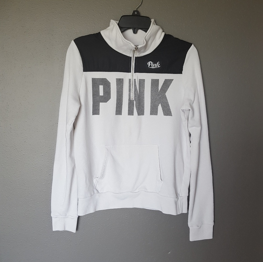 FINAL 《VS PINK》Quarter Zip•Black & White